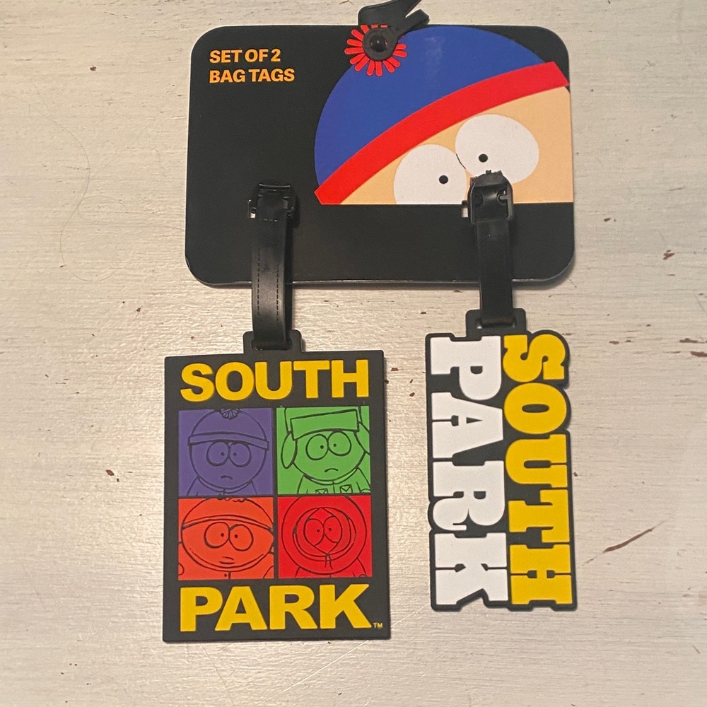 South Park Luggage Backpack Tags Set of 2 - Comedy Central - NEW